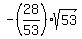 -%2828%2F53%29%2Asqrt%2853%29