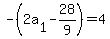 -%282a%5B1%5D-28%2F9%29=4