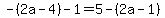 -%282a-4%29-1=5-%282a-1%29