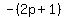 -%282p%2B1%29