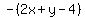 -%282x%2By-4%29