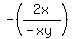 -%282x%2F%28-xy%29%29