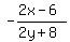 -%282x-6%29%2F%282y%2B8%29