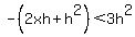-%282xh%2Bh%5E2%29%3C3h%5E2