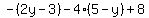 -%282y-3%29-4%285-y%29%2B8