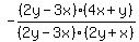 -%282y-3x%29%284x%2By%29%2F%282y-3x%29%282y%2Bx%29