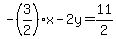 -%283%2F2%29x-2y=11%2F2
