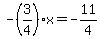 -%283%2F4%29x=-11%2F4