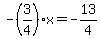-%283%2F4%29x=-13%2F4