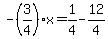 -%283%2F4%29x=1%2F4-12%2F4