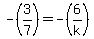 -%283%2F7%29=+-%286%2Fk%29