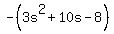 -%283s%5E2%2B10s-8%29
