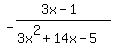 -%283x-1%29%2F%283x%5E2%2B14x-5%29