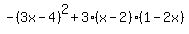 -%283x-4%29%5E2%2B3%28x-2%29%281-2x%29+