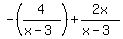 -%284%2F%28x-3%29%29%2B2x%2F%28x-3%29