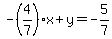 -%284%2F7%29x%2By+=-5%2F7