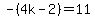 -%284k-2%29=11