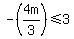 -%284m%2F3%29+%3C=+3