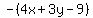 -%284x%2B3y-9%29