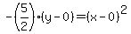 -%285%2F2%29%28y-0%29=%28x-0%29%5E2