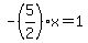 -%285%2F2%29x=1