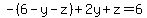 -%286-y-z%29%2B2y%2Bz=6