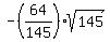 -%2864%2F145%29sqrt%28145%29