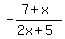 -%287%2Bx%29%2F%282x%2B5%29