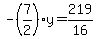 -%287%2F2%29y=219%2F16