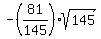 -%2881%2F145%29sqrt%28145%29