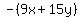 -%289x+%2B+15y%29