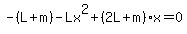 -%28L%2Bm%29-Lx%5E2%2B%282L%2Bm%29x=0