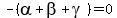 -%28alpha%2Bbeta%2Bgamma%29=0