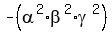 -%28alpha%5E2%2Abeta%5E2%2Agamma%5E2%29