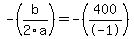 -%28b%2F2a%29+=+-%28400%2F-1%29