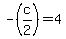 -%28c%2F2%29+=+4
