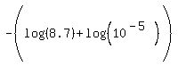 -%28log%28%288.7%29%29%2Blog%28%2810%5E%28-5%29%29%29%29