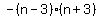 -%28n-3%29%2A%28n%2B3%29