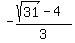 -%28sqrt%2831%29-4%29%2F3