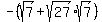 -%28sqrt%287%29%2Bsqrt%2827%29%2Asqrt%287%29%29