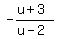 -%28u%2B3%29+%2F+%28u-2%29