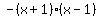 -%28x%2B1%29%28x-1%29