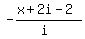 -%28x%2B2i-2%29%2F%28i%29