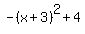 -%28x%2B3%29%5E2+%2B4