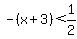 -%28x%2B3%29+%3C+1%2F2