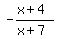 -%28x%2B4%29%2F%28x%2B7%29