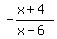 -%28x%2B4%29%2F%28x-6%29