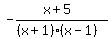 -%28x%2B5%29%2F%28%28x%2B1%29%28x-1%29%29