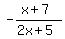 -%28x%2B7%29%2F%282x%2B5%29