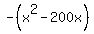 -%28x%5E2+-+200x%29